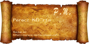 Perecz Márta névjegykártya
