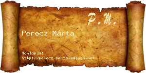 Perecz Márta névjegykártya